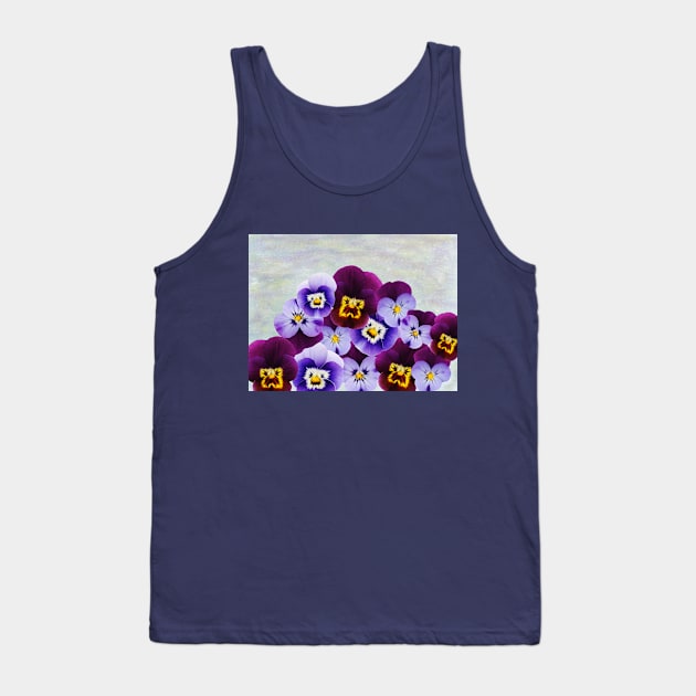 Purple Violet Flowers Tank Top by lauradyoung